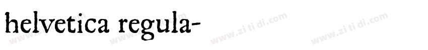 helvetica regula字体转换